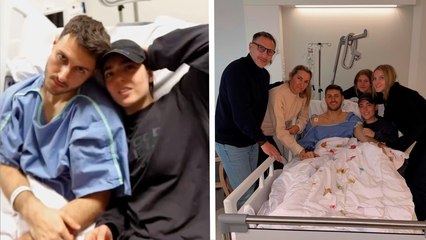 Santi Giménez es operado; así comparte el momento con su familia el jugador del Milan