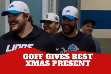 Jared Goff gives the best Christmas present to his Lions offensive linemen