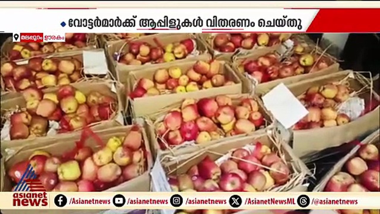 ആപ്പിള്‍ ചിഹ്നത്തില്‍ വമ്പന്‍ ജയം;  വോട്ടര്‍മാര്‍ക്ക് ആപ്പിള്‍ നല്‍കി നന്ദി പറഞ്ഞ് യുഡിഎഫ് വിമതന്‍