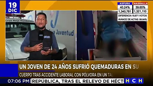 Joven resulta con quemaduras cuando elaboraba productos pirotécnicos en Copán
