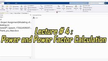 Lecture #4: Average Power, Apparent Power, Power Factor in Simulink