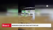 Bodrum'da içme suyu isale hattı patladı