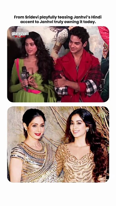 From Sridevi playfully teasing Janhvi to Janhvi confidently owning her voice today; a beautiful legacy of growth and grace ✨  #glamsham #sridevi #janhvikapoor #motherdaughter #legacy #confidence  {glamsham, sridevi, janhvi kapoor, mother daughter, legacy,