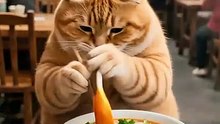 🐱🍜🌶️胖橘爱摸鱼-终于吃上牛肉面了 #胖橘 #治愈系