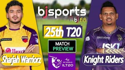 ILT20 2025-26 | Sharjah Warriorz vs Abu Dhabi Knight Riders  25th T20 Match Preview |