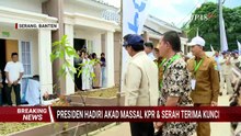 Momen Presiden Prabowo Simbolis Serah Terima Kunci Rumah Subsidi