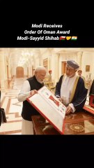 Modi Receives Order Of Oman Award Modi-Sayyid Shihab🇴🇲🤝🇮🇳 #modi #oman #orderofoman