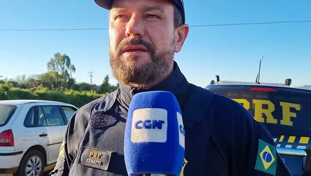 PRF tenta localizar ônibus que não parou após se envolver em acidente que resultou em dois carros capotados na BR-369