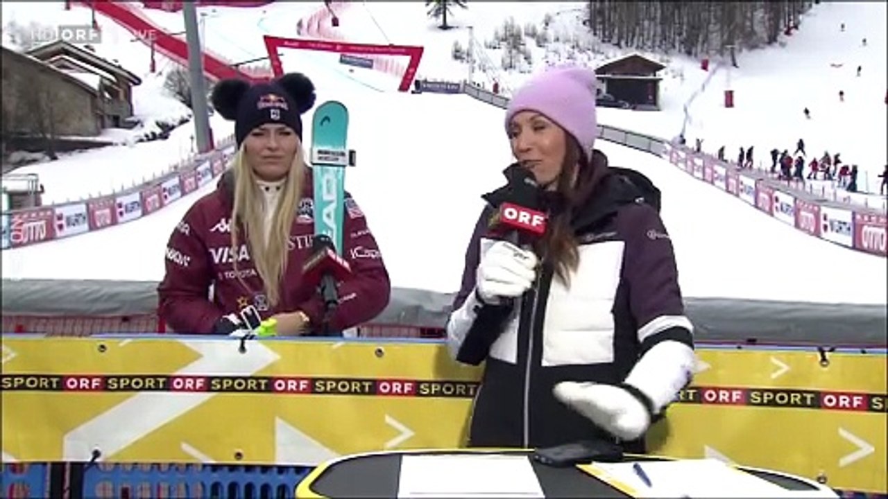 Lindsey Vonn - Val d'Isere Downhill Interview