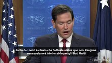 Venezuela, Rubio: il regime venezuelano è "intollerabile" per gli Usa