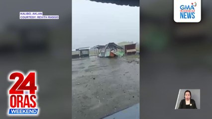 Christmas stalls sa Kalibo, nasira ng malakas na hangin at ulan | 24 Oras Weekend