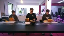 MORTEN VS SAM VS JAVI PUMPKIN CARVING CHALLENGE  HAPPY HALLOWEEN