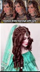 Elegant Kashees Bridal Hairstyles l wedding hairstyles l Walima Bridal Hairstyles l curly hairstyles