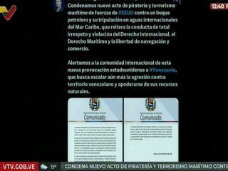 Cuba condenó nuevo acto de terrorismo marítimo contra Venezuela propiciado por gobierno de EE. UU.