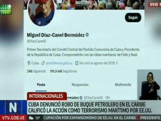 Presidente de Cuba denunció nuevo acto de piratería de EE. UU. contra Venezuela