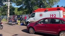 Motociclista fica ferido em batida com carro em Cascavel