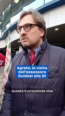 Agrate, la visita dell'assessore Guidesi alla St