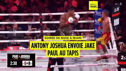 Boxe à Miami : Antony Joshua envoie Jake Paul au tapis et défie Tyson Fury