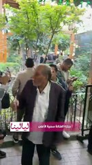 لحظة وصول جثمان النجمة الراحلة سمية الألفى لأداء صلاة الجنازة عليها بمسجد مصطفى محمرد