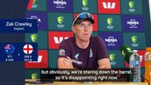 England 'staring down the barrel' of Ashes defeat, concedes Crawley