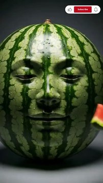 Watermelon is eating and dancing while singing 🤯 🎶