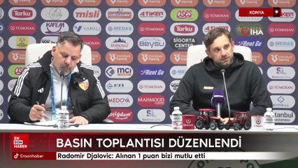 Radomir Djalovic: Alınan 1 puan bizi mutlu etti