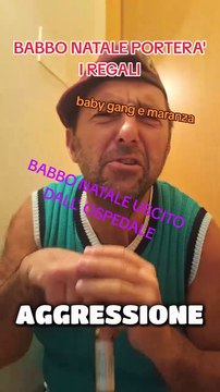 BABBO NATALE ESCE DALL' OSPEDALE DOPO L' AGGRESSIONE