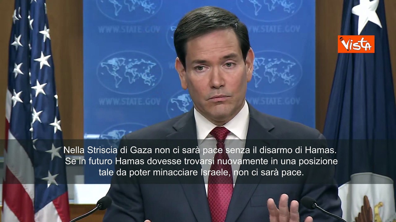 Il Segretario di Stato Usa Rubio: Nessuna pace a Gaza senza il disarmo di Hamas