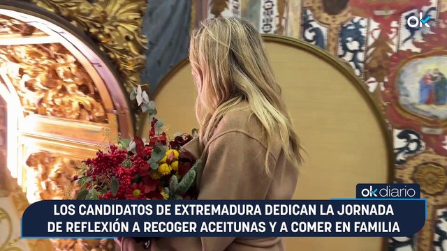 Los candidatos de Extremadura dedican la jornada de reflexión a recoger aceitunas y a comer en familia