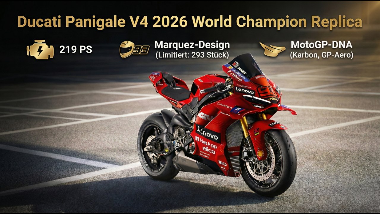 Ducati feiert Marquez’ WM-Titel mit der V4 2026 Replica