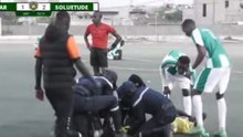 Infortunio shock in Senegal: gamba piegata in modo innaturale