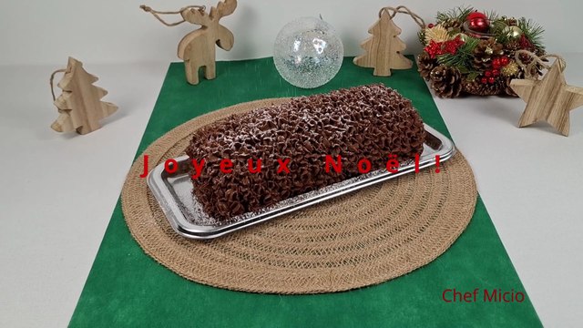Buche de Noël poire chocolat - recette facile