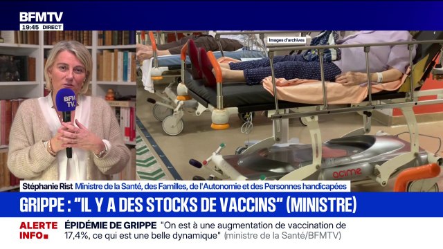 Épidémie de grippe: On a une responsabilité en tant que professionnel à se faire vacciner , déclare Stéphanie Rist, ministre de la Santé