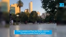 Piñas y patadas en Plaza San Martín con el "Tito" como espectador