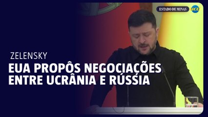 Zelensky diz que EUA propôs negociações entre Ucrânia e Rússia para pôr fim à guerra
