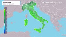 MAppa relativa alle temperature in Italia