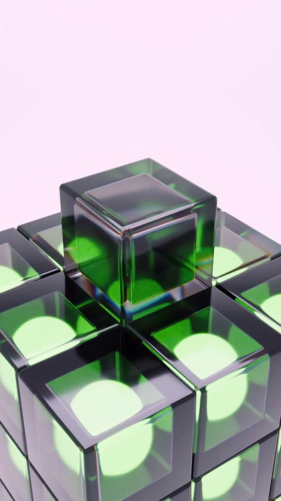 Glass Cubes ASMR animation #3d #3danimation #asmr #animation #blender3d