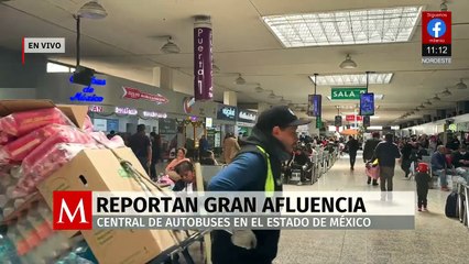 Repunte de afluencia en la central camionera de Toluca por fiestas decembrinas