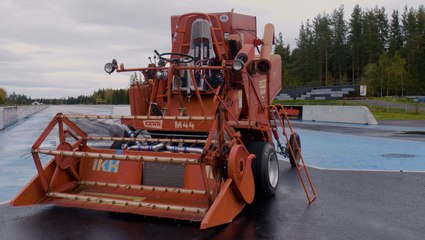 Old Tractor, New Engine: V8 Combine Harvester vs Shelby Muscle Car
