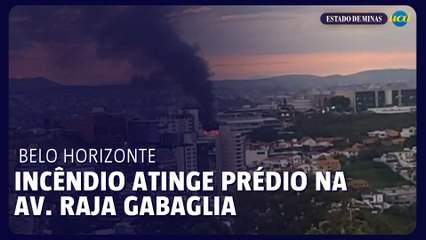 Incêndio de grandes proporções atinge prédio na Av. Raja Gabaglia