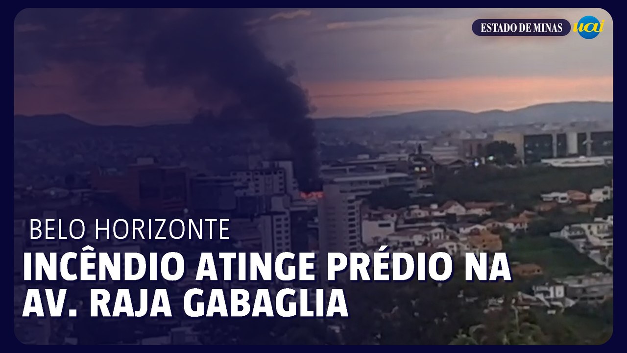 Incêndio de grandes proporções atinge prédio na Av. Raja Gabaglia