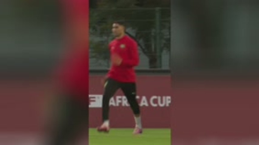 Maroc : Achraf Hakimi à l'entraînement avant le match d'ouverture