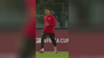 Maroc - Hakimi à l'entraînement avant le match d'ouverture