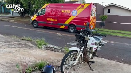 Motociclista sofre fratura exposta após batida em Cascavel