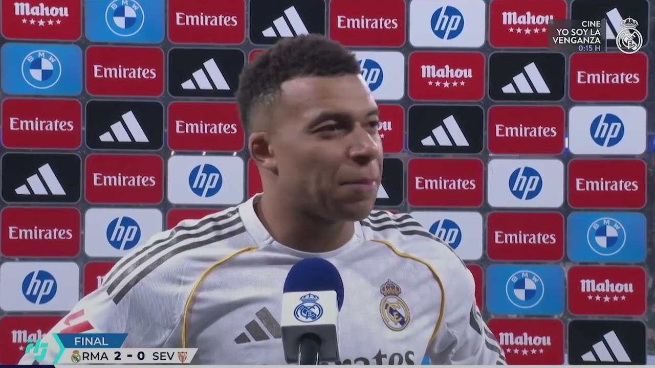 Zona Mixta Real Madrid 2-0 Sevilla: Mbappé, Courtois y Butragueño