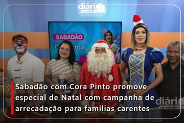 Sabadão com Cora Pinto promove especial de Natal com campanha de arrecadação para famílias carentes