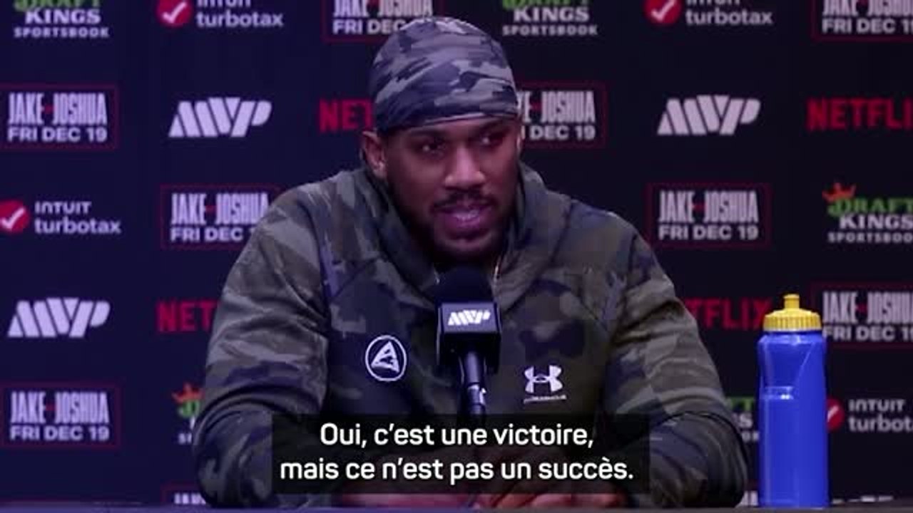 Boxe - Joshua après son K.O. face à Jake Paul : "C'est une victoire, pas un succès"