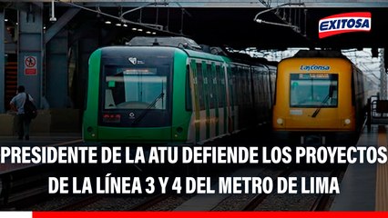 Presidente de la ATU defiende los proyectos de la Línea 3 y 4 del Metro de Lima ante la alta demanda de pasajeros