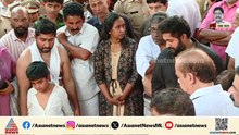 അച്ഛന്റെ ചിതയ്ക്ക് തീ പകര്‍ന്ന് വിനീത്; വിട പറയുന്നത് ജീവിതമെന്ന തിരക്കഥയിൽ നിന്ന് മാത്രം