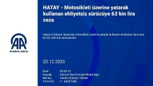 Yatarak motosiklet kullandı: 63 bin lira ceza kesildi!